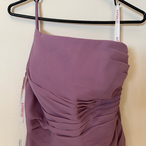 NWT JJs House A-line One Shoulder Floor-Length Lavender Chiffon Dress sz 6 - Picture 8 of 16